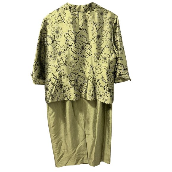 Jessica Howard Womans 2-Piece Set Size 18 Floral Embroidered Jacket & Skirt Nylo - Picture 8 of 12